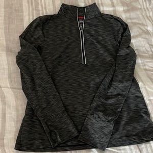 Ideology Quarter Zip Like New Thumb Holes Gray Size XL